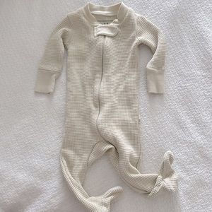 Noble Organic Cotton Waffle Sleeper ivory cream 3-6 month